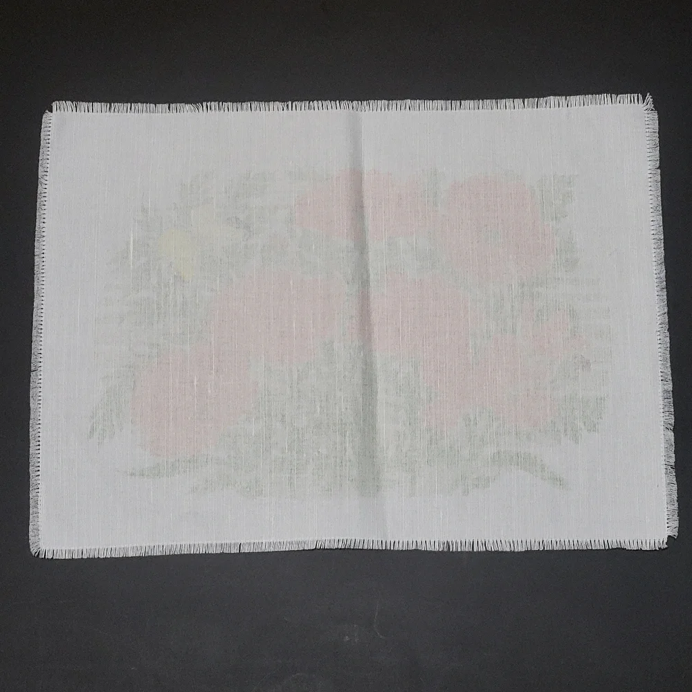 The Bagshaws of St Lucia West Indies 4-Pc Placemats Poppy Butterfly Floral NEW